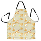 Cute Fat Shiba Inu Dog Pattern Adjustable Apron