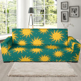 Sun Green Background Sofa Slipcover