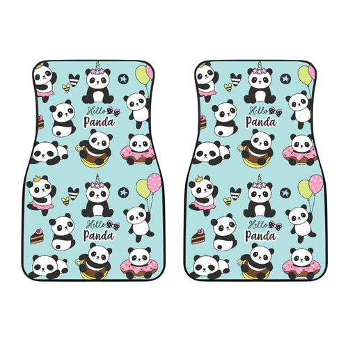 Cute Baby Panda Pattern Front Car Mats