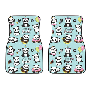Cute Baby Panda Pattern Front Car Mats