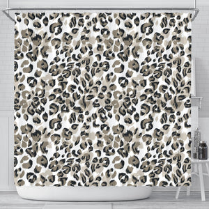 Leopard Skin Print Pattern Shower Curtain Fulfilled In US