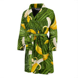 Banana Palm Leaves Pattern Men'S Bathrobe