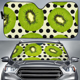 Kiwi Black Dot Background Car Sun Shade