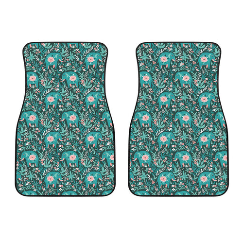 Elephants Jungle Pattern Front Car Mats
