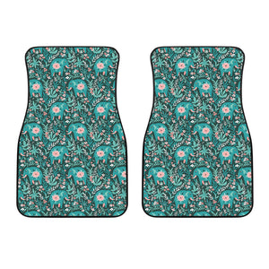 Elephants Jungle Pattern Front Car Mats