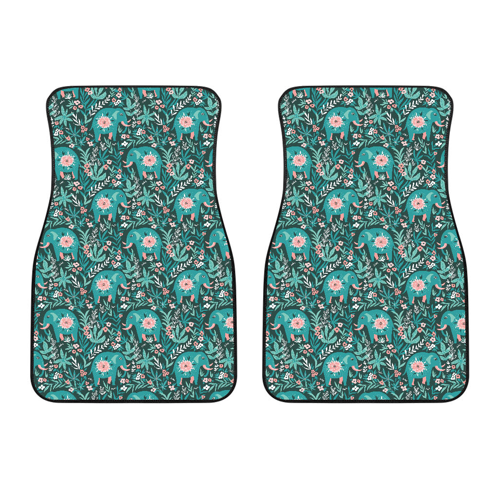 Elephants Jungle Pattern Front Car Mats