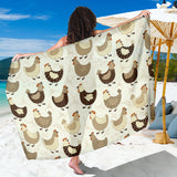 Cute Rooster Chicken Cock Sarong