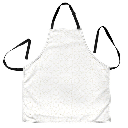 Arabic White Pattern Adjustable Apron