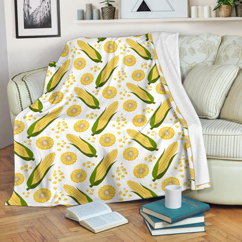 Corn Pattern Print Design 05 Premium Blanket