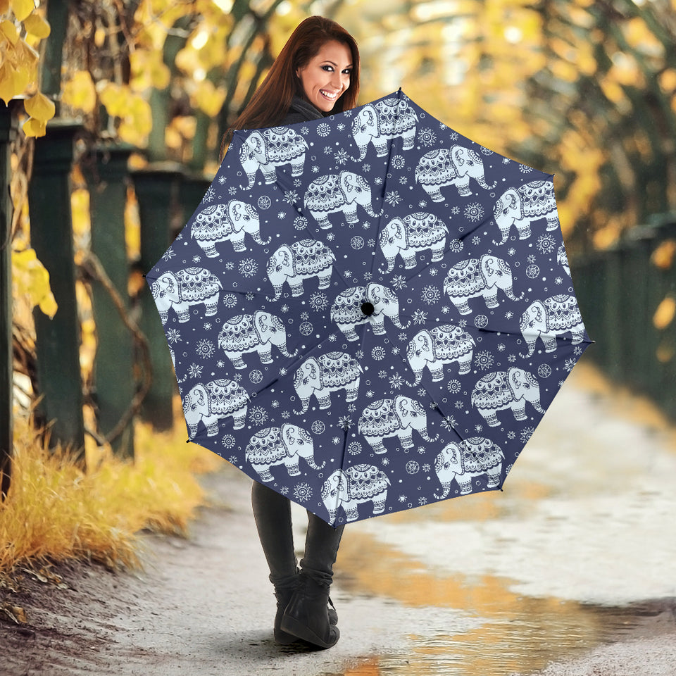 Elephant Tribal Design Pattern Umbrella