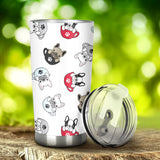French Bulldog Cup Paw Pattern Tumbler