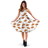 Clown Fish Pattern Print Design 03 Sleeveless Midi Dress