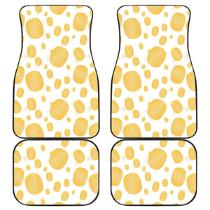 Potato Chips Pattern Print Design 03 Front and Back Car Mats