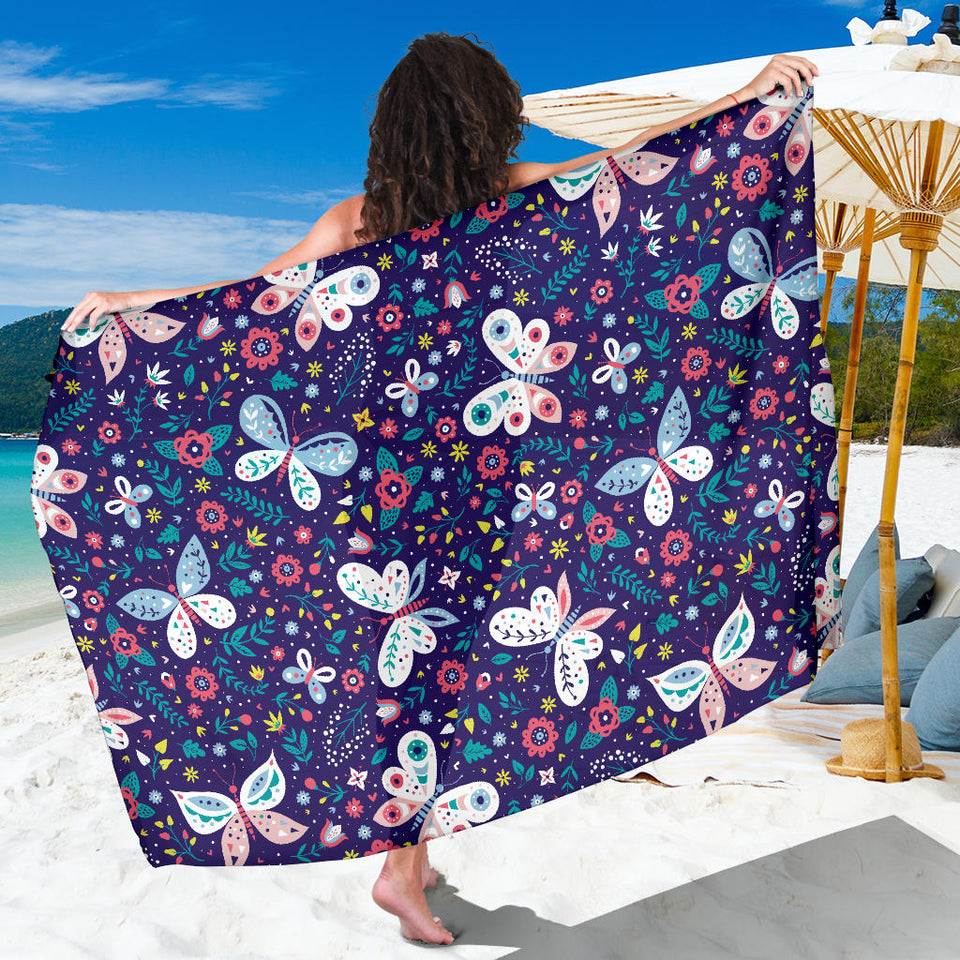 Colorful Butterfly Flower Pattern.Eps Sarong