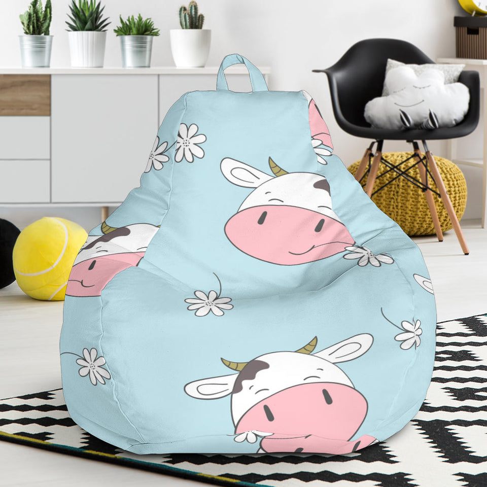 Cute Cow Flower Pattern Bean Bag Cover