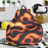 Fire Flame Dark Pattern Bean Bag Cover