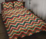 zigzag  chevron colorful pattern Quilt Bed Set