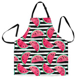 Watercolor Paint Textured Watermelon Pieces Adjustable Apron