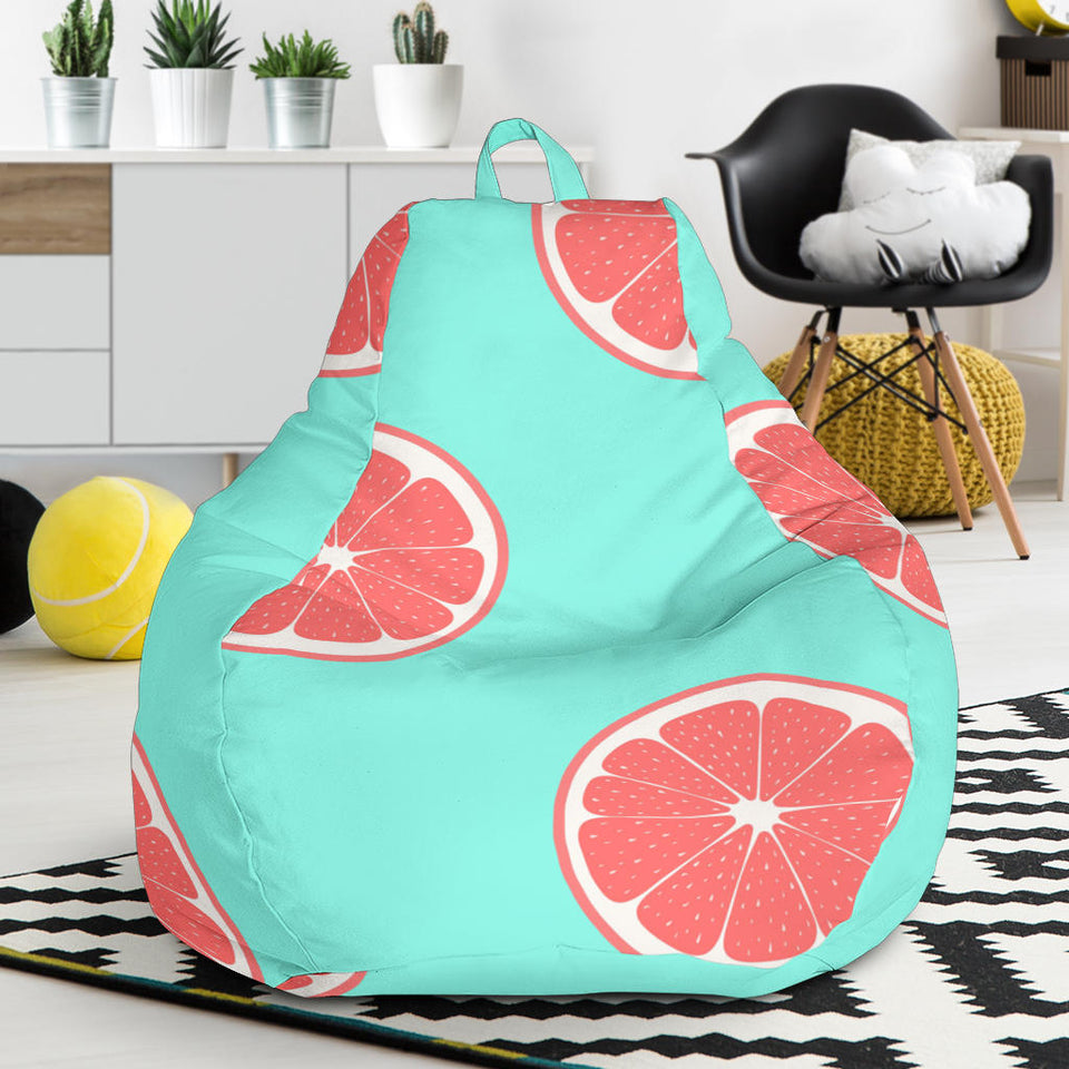 Grapefruit Green Background Bean Bag Cover