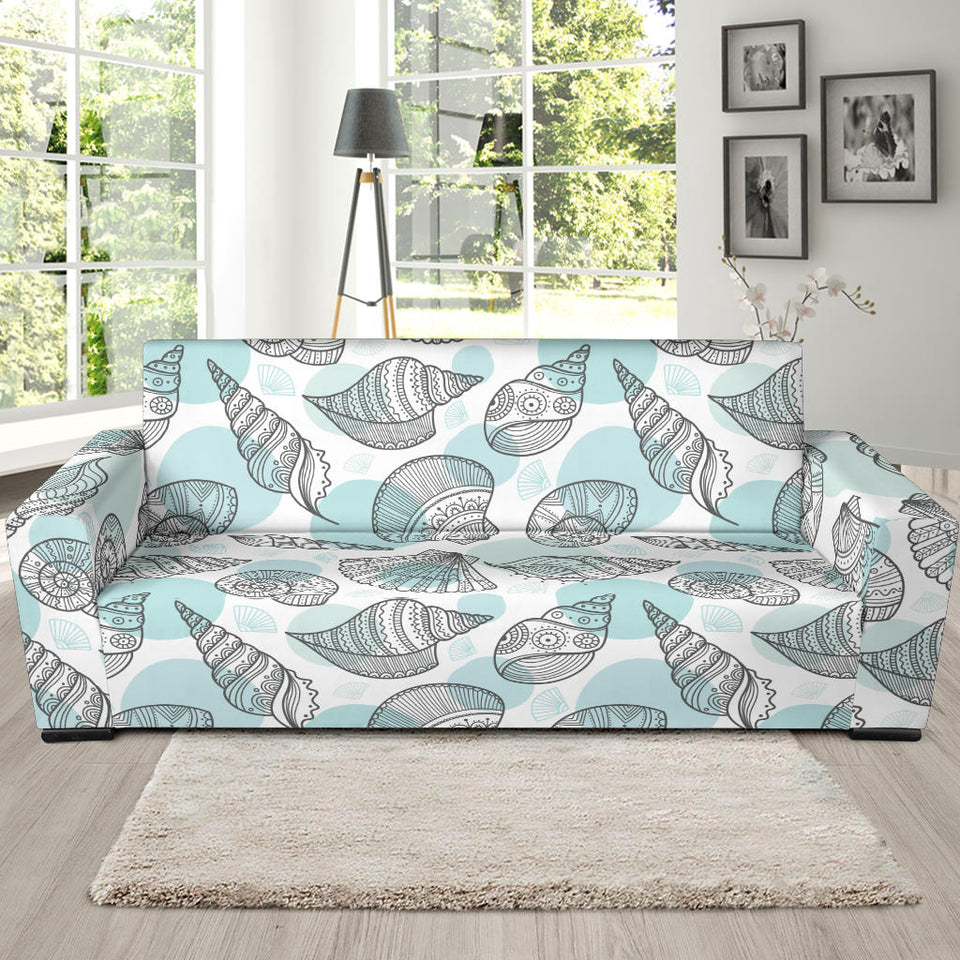 Shell Polynesian Tribal  Sofa Slipcover