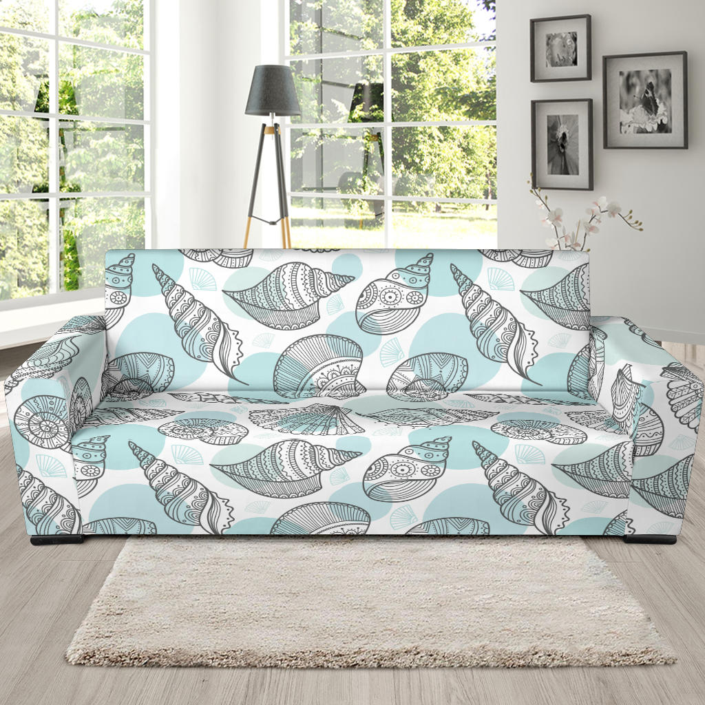 Shell Polynesian Tribal  Sofa Slipcover