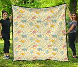 Hippopotamus Pattern Print Design 04 Premium Quilt