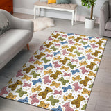 Teddy Bear Pattern Print Design 01 Area Rug