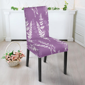 Lavender Flowers Purple Pattern Dining Chair Slipcover