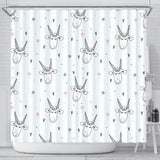Cute Goat Design Pattern Shower Curtain Fulfilled In US
