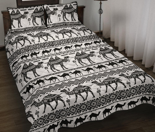 Camel polynesian tribal pattern Quilt Bed Set