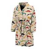 Mustache Beard Pattern Print Design 03 Men's Bathrobe