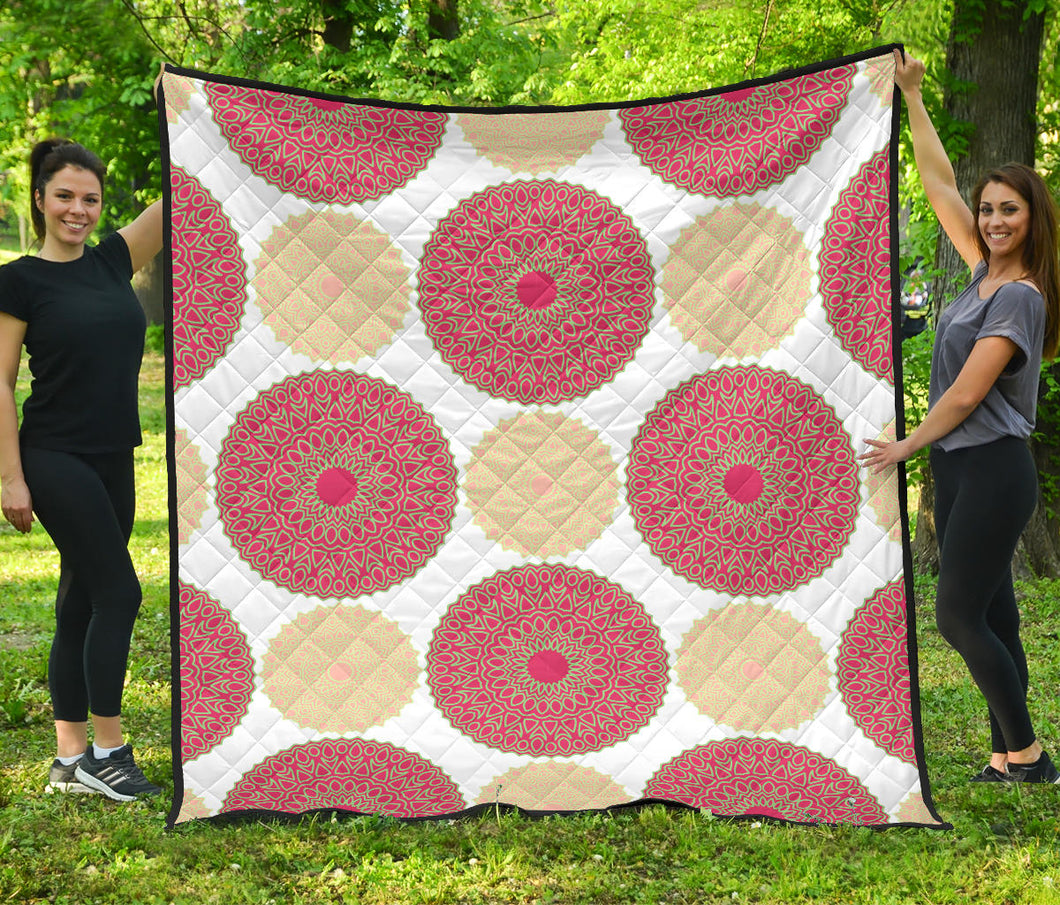Circle Indian Pattern Premium Quilt