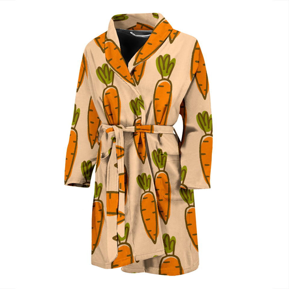Carrot Pattern Print Design 04 Men's Bathrobe