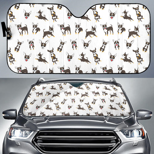 Chihuahua Dog Pattern Car Sun Shade