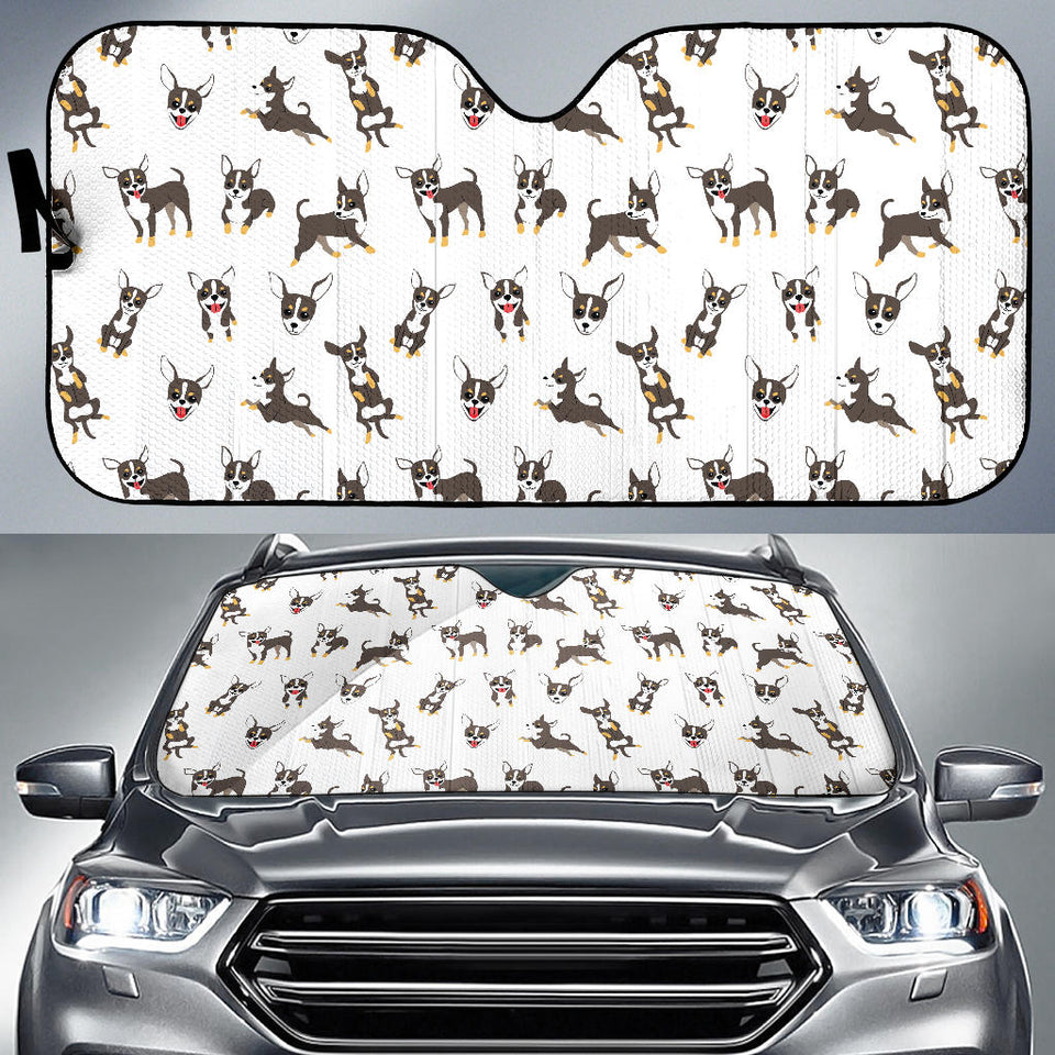 Chihuahua Dog Pattern Car Sun Shade