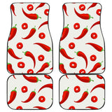 Chili Pattern Front And Back Car Mats