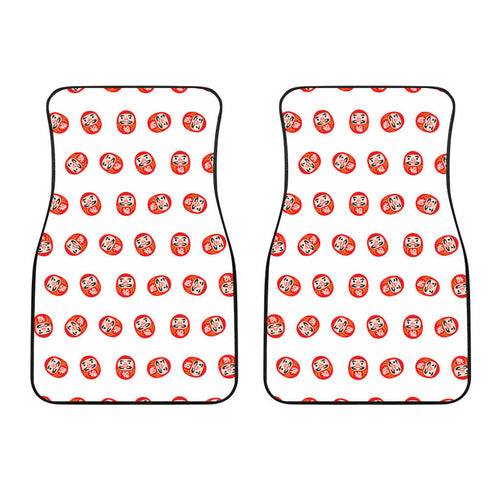 Daruma Japanese Wooden Doll Pattern Front Car Mats