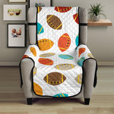 Colorful american football ball pattern Chair Cover Protector