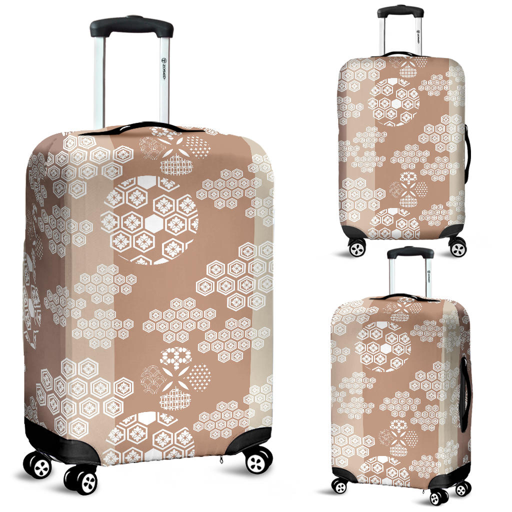 Beautiful Hexagon Japanese  Pattern Luggage Covers