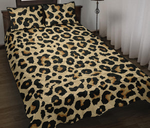Leopard print design pattern Quilt Bed Set