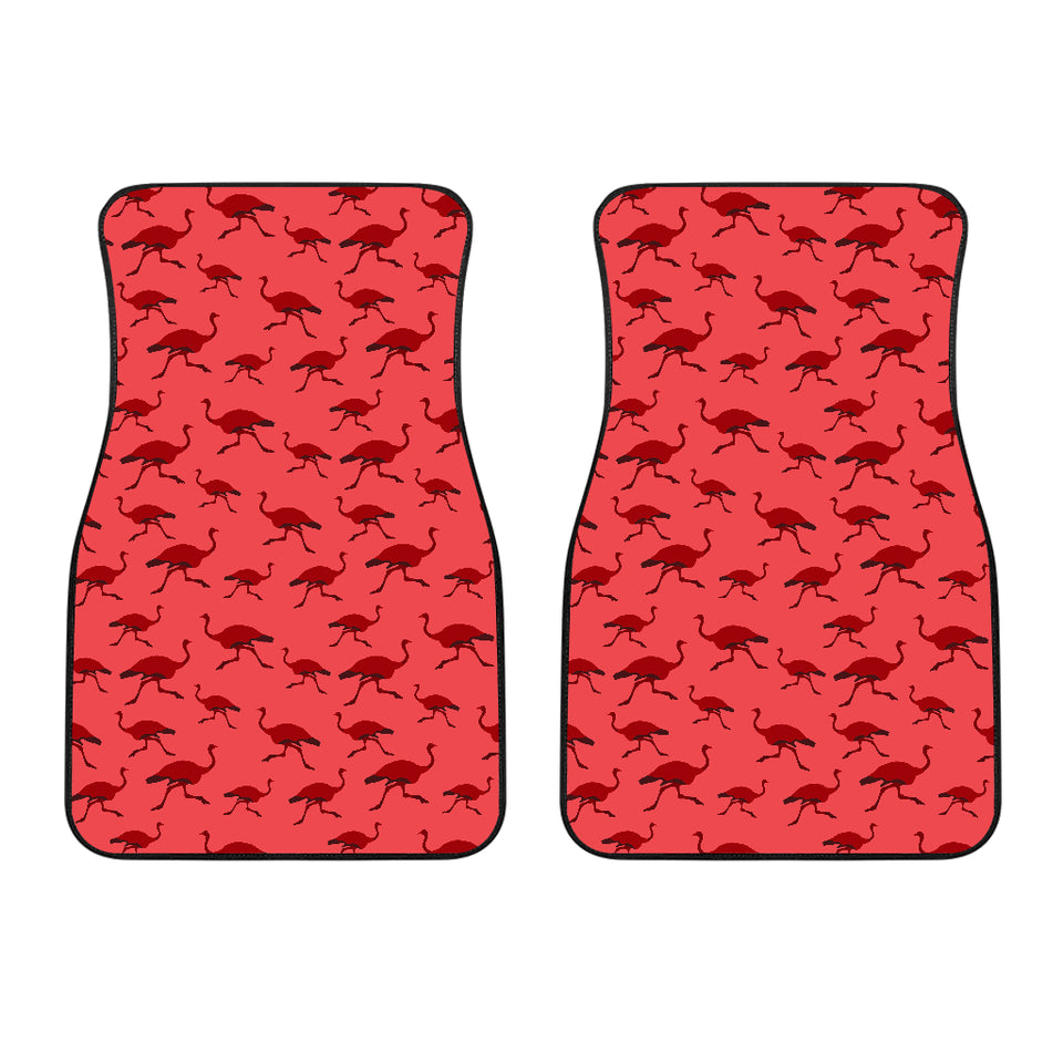 Ostrich Pattern Print Design 03 Front Car Mats