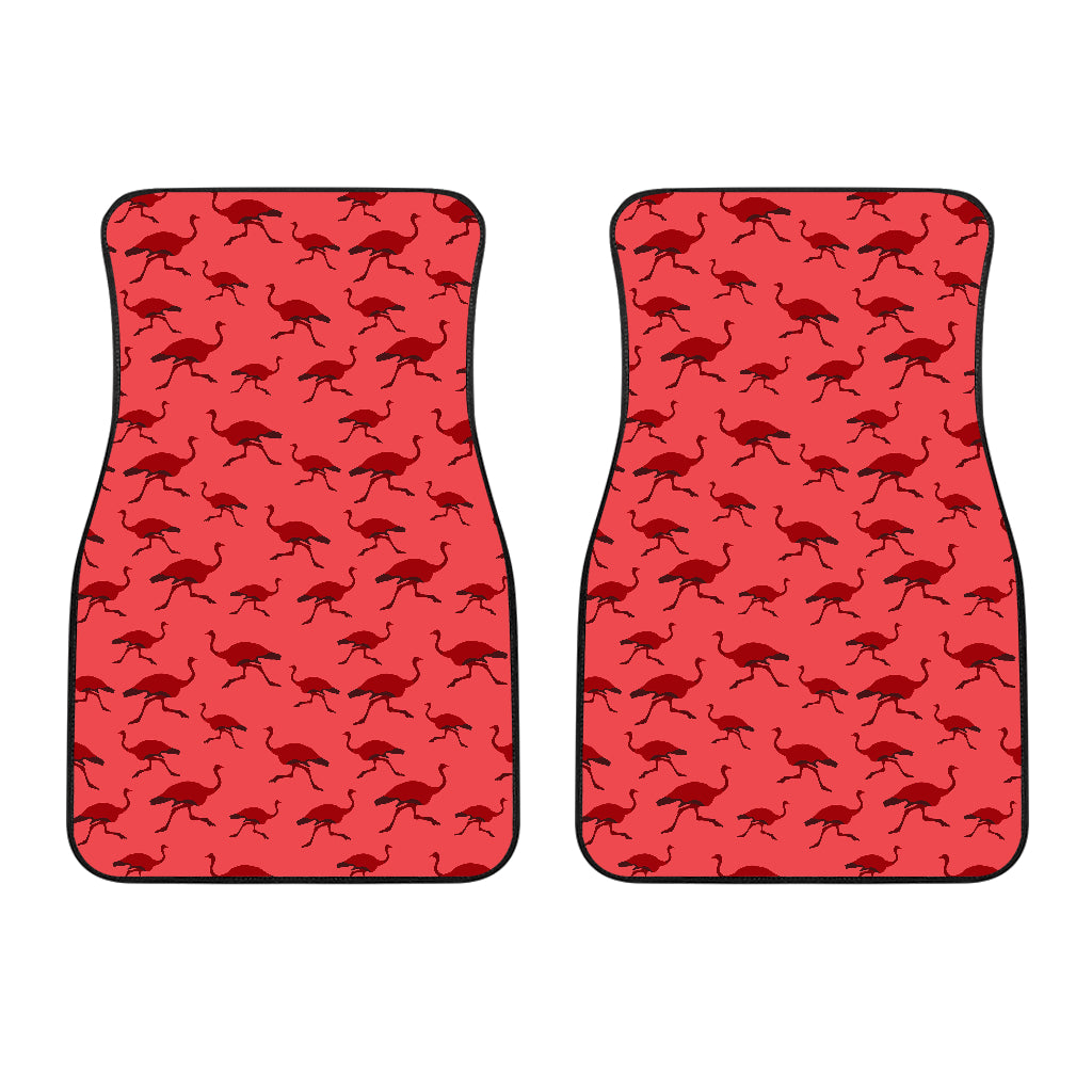 Ostrich Pattern Print Design 03 Front Car Mats