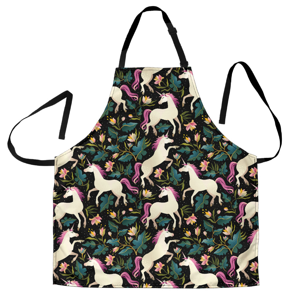 Unicorns Forest Background Adjustable Apron