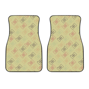 Camera Pattern Print Design 01 Front Car Mats