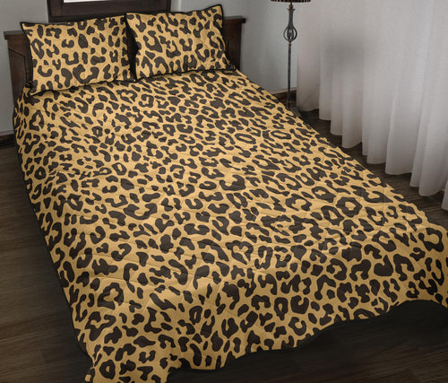 Leopard skin print Quilt Bed Set