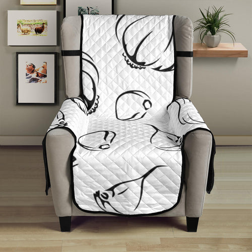Garlic pattern black white Chair Cover Protector