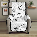 Garlic pattern black white Chair Cover Protector