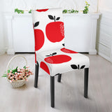 Red Apples White Background Dining Chair Slipcover