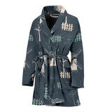 Windmill Tree Pattern Women'S Bathrobe