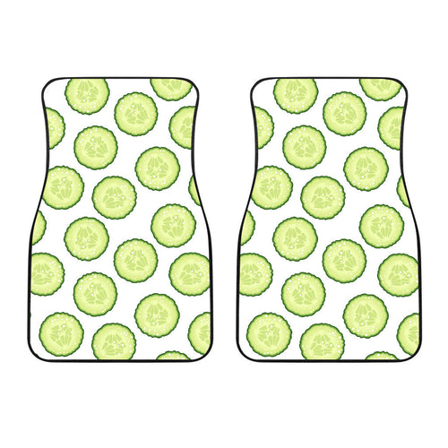 Cucumber Slices Pattern Front Car Mats